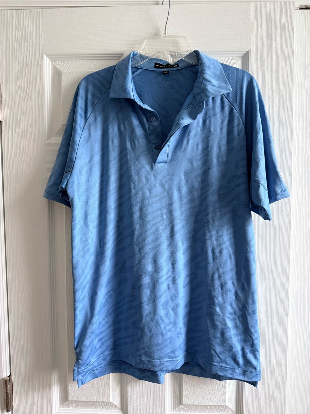 Waggle Golf Light Blue Performance Polo